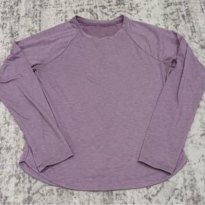 Athleta Girl Large Comeback Top Long Sleeve Purple